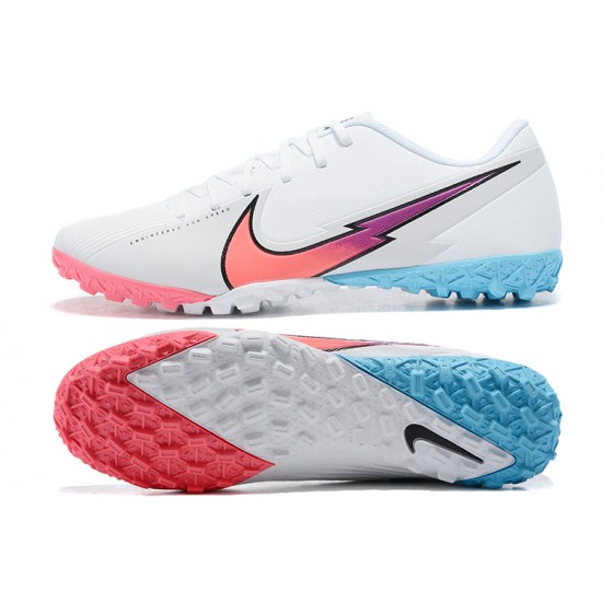 Nike Mercurial Vapor 13 Academy TF White LtBlue Pink Soccer Cleats