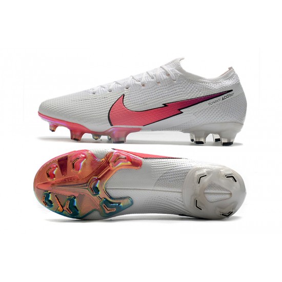 Nike Mercurial Vapor 13 Elite FG Beige White Pink Soccer Cleats