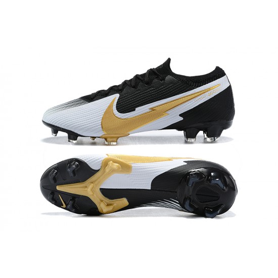 Nike Mercurial Vapor 13 Elite FG Black Silver Gold Soccer Cleats