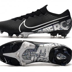 Nike Mercurial Vapor 13 Elite FG Black Silver Soccer Cleats