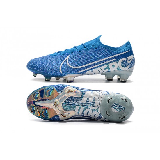 Nike Mercurial Vapor 13 Elite FG Blue White Soccer Cleats