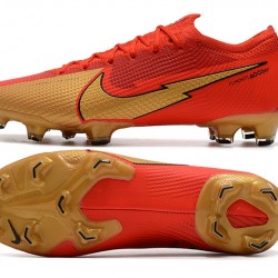 Nike Mercurial Vapor 13 Elite FG Deep Red Black Gold Soccer Cleats