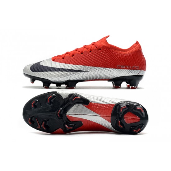 Nike Mercurial Vapor 13 Elite FG Deep Red Silver Black Soccer Cleats