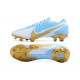 Nike Mercurial Vapor 13 Elite FG Ltblue Gold Silver Soccer Cleats