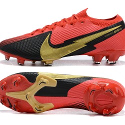 Nike Mercurial Vapor 13 Elite FG Red Black Gold Soccer Cleats