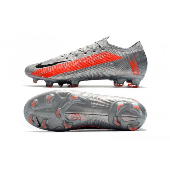 Nike Mercurial Vapor 13 Elite FG Silver Orange Black Soccer Cleats