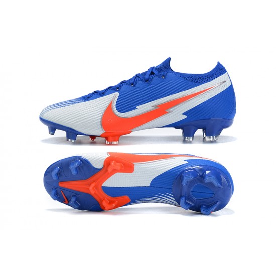 Nike Mercurial Vapor 13 Elite FG Silver Red Blue Soccer Cleats