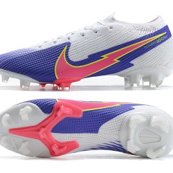 Nike Mercurial Vapor 13 Elite FG White Blue Peach Soccer Cleats