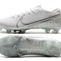 Nike Mercurial Vapor 13 Elite FG White Silver Soccer Cleats