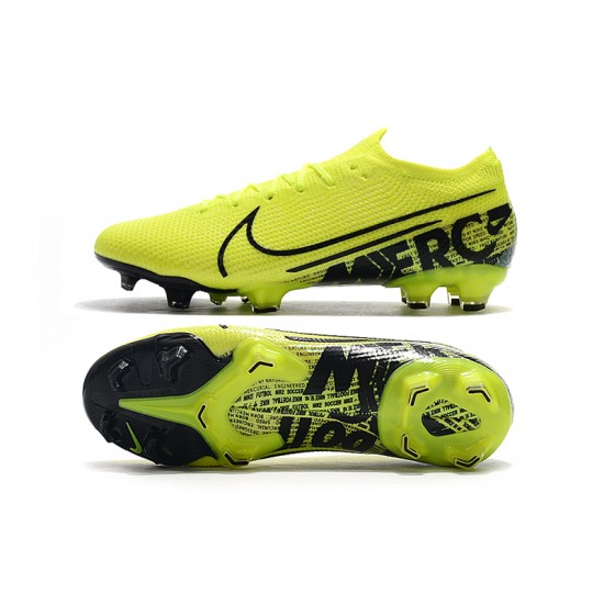 Nike Mercurial Vapor 13 Elite FG Yellow Green Black Soccer Cleats