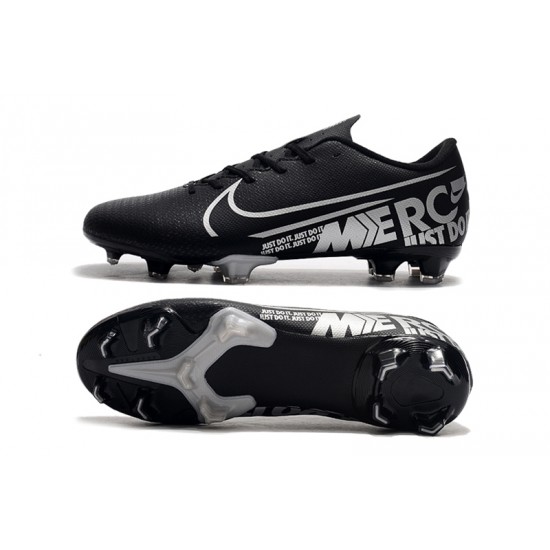 Nike Mercurial Vapor XIII PRO FG Black Silver Soccer Cleats