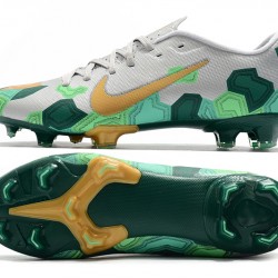 Nike Mercurial Vapor XIII PRO FG Silver Green Yellow Soccer Cleats