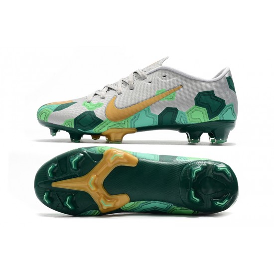 Nike Mercurial Vapor XIII PRO FG Silver Green Yellow Soccer Cleats