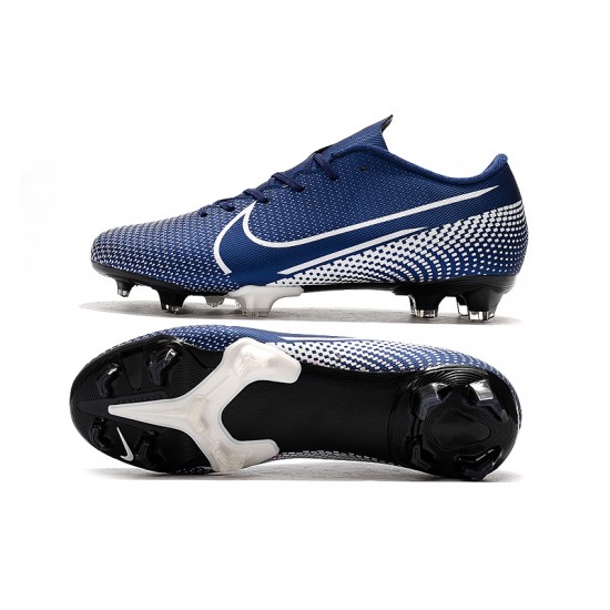 Nike Mercurial Vapor XIII PRO FG White Deep Blue Soccer Cleats