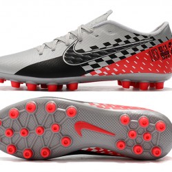 Nike Vapor 13 Academy AG R Grey Black Red Soccer Cleats