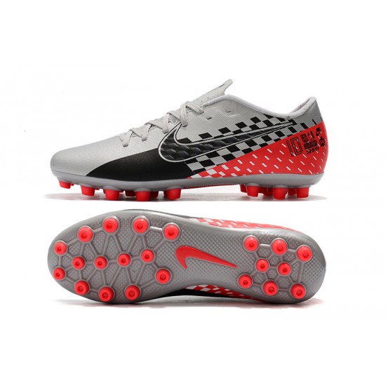 Nike Vapor 13 Academy AG R Grey Black Red Soccer Cleats