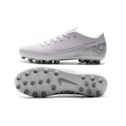 Nike Vapor 13 Academy AG R White Silver Soccer Cleats