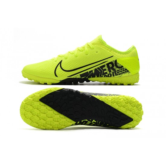 Nike Vapor 13 Pro TF Black Green Yellow Soccer Cleats