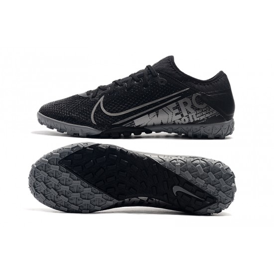 Nike Vapor 13 Pro TF Black Silver Soccer Cleats