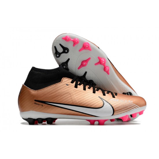 Nike Air Zoom Mercurial Superfly IX Academy AG High-top Brown Black Women And Men Soccer Cleats