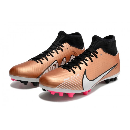 Nike Air Zoom Mercurial Superfly IX Academy AG High-top Brown Black Women And Men Soccer Cleats 
