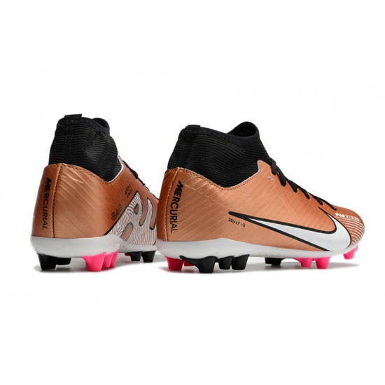 Nike Air Zoom Mercurial Superfly IX Academy AG High-top Brown Black Women And Men Soccer Cleats