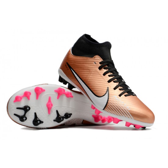 Nike Air Zoom Mercurial Superfly IX Academy AG High-top Brown Black Women And Men Soccer Cleats