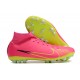 Nike Air Zoom Mercurial Superfly IX Academy AG High-top Green Pink Women And Men Soccer Cleats 