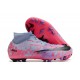 Nike Air Zoom Mercurial Superfly IX Academy AG High-top Purple Pink Women And Men Soccer Cleats 