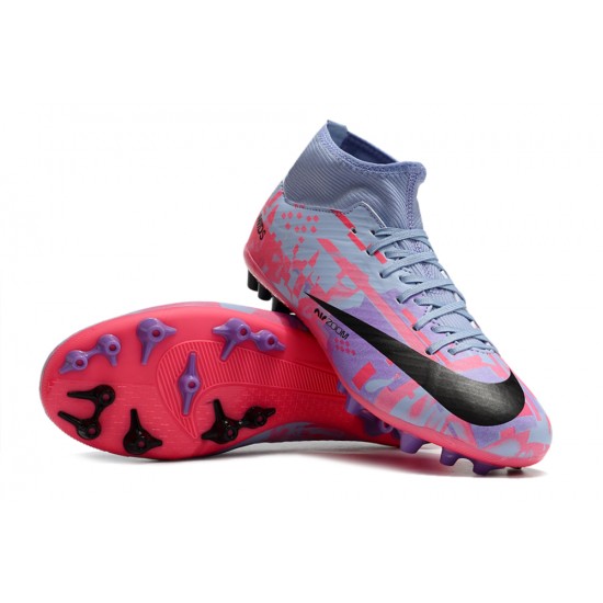 Nike Air Zoom Mercurial Superfly IX Academy AG High-top Purple Pink Women And Men Soccer Cleats