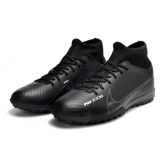 Nike Air Zoom Mercurial Superfly IX Academy TF High-top Black Women And Men Soccer Cleats