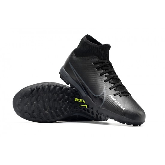 Nike Air Zoom Mercurial Superfly IX Academy TF High-top Black Women And Men Soccer Cleats