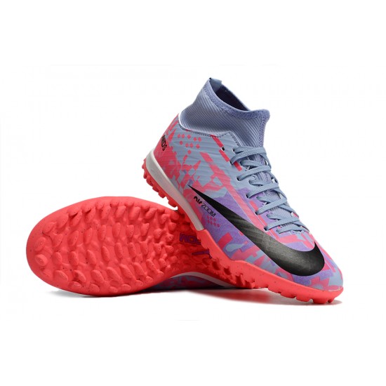 Nike Air Zoom Mercurial Superfly IX Academy TF High-top Purple Pink Women And Men Soccer Cleats