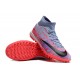 Nike Air Zoom Mercurial Superfly IX Academy TF High-top Purple Pink Women And Men Soccer Cleats 