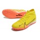 Nike Air Zoom Mercurial Superfly IX Academy TF High-top Yellow Women And Men Soccer Cleats