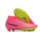 Nike Air Zoom Mercurial Superfly IX Elite AG High-top Green Pink Women And Men Soccer Cleats