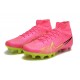 Nike Air Zoom Mercurial Superfly IX Elite AG High-top Green Pink Women And Men Soccer Cleats