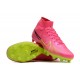 Nike Air Zoom Mercurial Superfly IX Elite AG High-top Green Pink Women And Men Soccer Cleats 