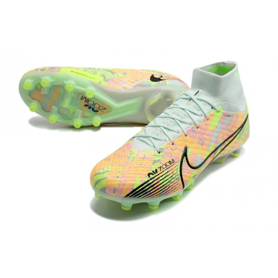 Nike Air Zoom Mercurial Superfly IX Elite AG High-top Khaki Green Women And Men Soccer Cleats