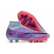 Nike Air Zoom Mercurial Superfly IX Elite AG High-top Purple Grey Women And Men Soccer Cleats 