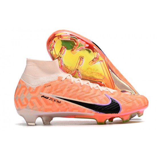 Nike Air Zoom Mercurial Superfly IX Elite FG High-top Apricot Women And Men Soccer Cleats 