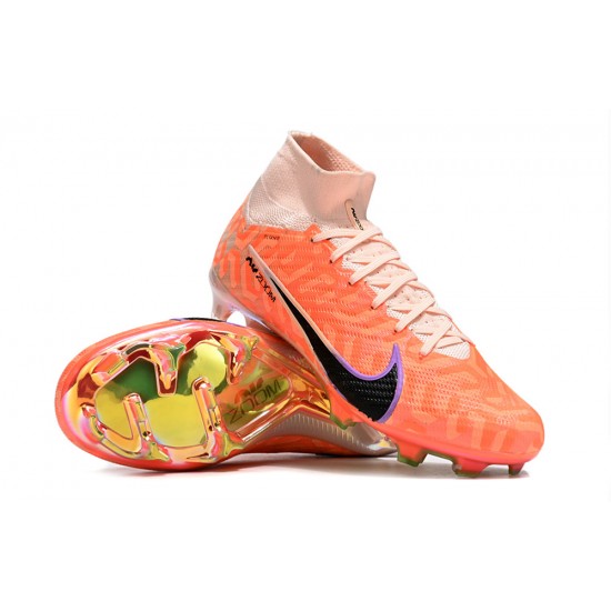 Nike Air Zoom Mercurial Superfly IX Elite FG High-top Apricot Women And Men Soccer Cleats