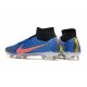 Nike Air Zoom Mercurial Superfly IX Elite FG High-top Black Blue Yellow Women And Men Soccer Cleats