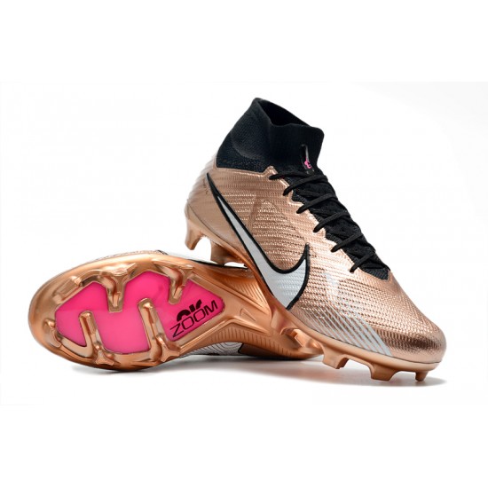 Nike Air Zoom Mercurial Superfly IX Elite FG High-top Black Brown Women And Men Soccer Cleats