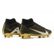 Nike Air Zoom Mercurial Superfly IX Elite FG High-top Black Gold Women And Men Soccer Cleats