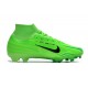 Nike Air Zoom Mercurial Superfly IX Elite FG High-top Black Green Women And Men Soccer Cleats