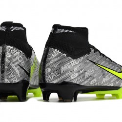 Nike Air Zoom Mercurial Superfly IX Elite FG High-top Black Grey Yellow Women And Men Soccer Cleats 