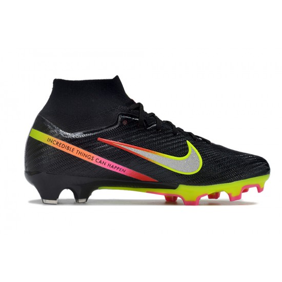 Nike Air Zoom Mercurial Superfly IX Elite FG High-top Black Multi Women And Men Soccer Cleats 