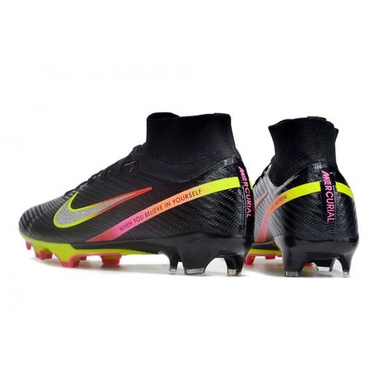 Nike Air Zoom Mercurial Superfly IX Elite FG High-top Black Multi Women And Men Soccer Cleats