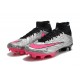 Nike Air Zoom Mercurial Superfly IX Elite FG High-top Black Pink Sliver Women And Men Soccer Cleats 